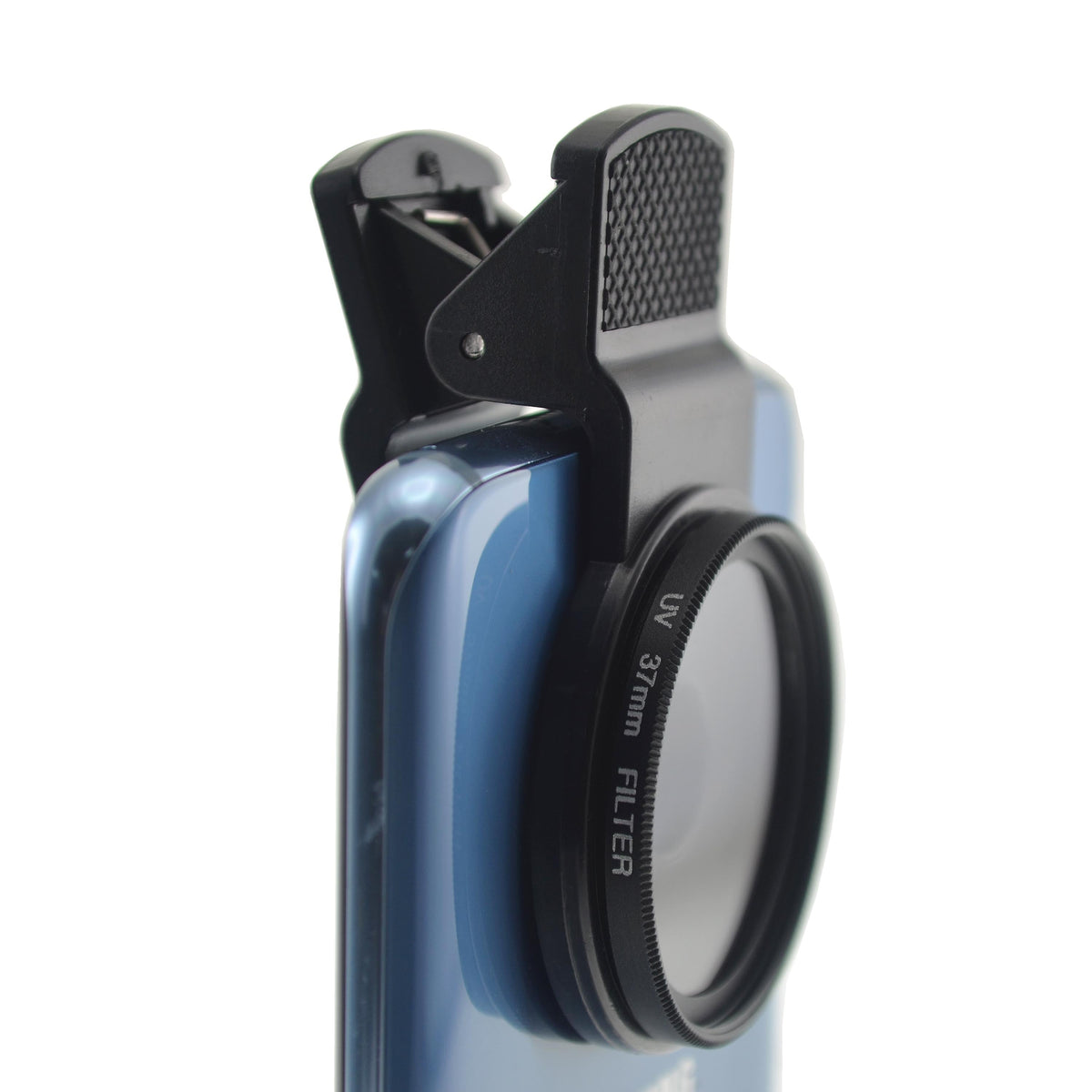 UV Filter 37 mm Gewinde mit Clip in Schwarz für Smartphone | System-S