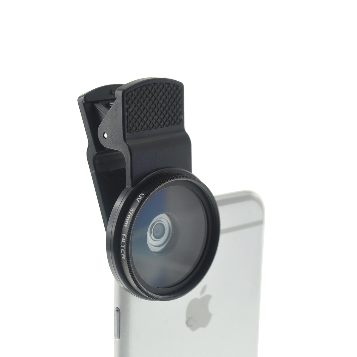 UV Filter 37 mm Gewinde mit Clip in Schwarz für Smartphone | System-S