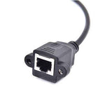 LAN Kabel 30 cm RJ45 Buchse zu XLR 3 Pin Buchse Schraube in Schwarz | System-S