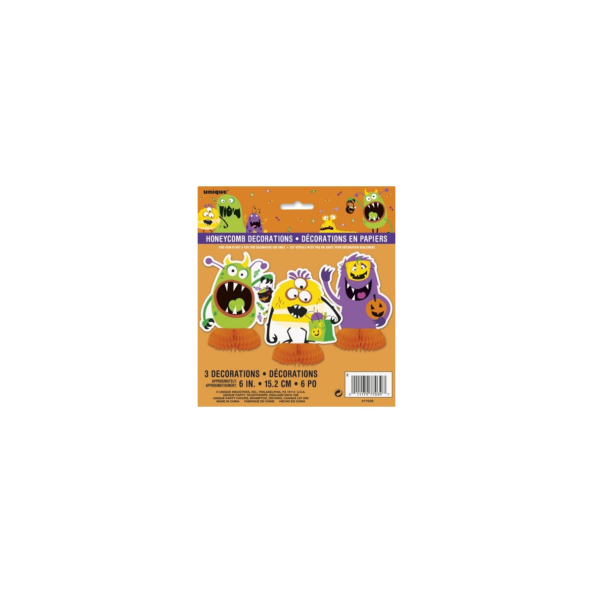Tischaufsteller Silly Halloween Monsters 3Stk.