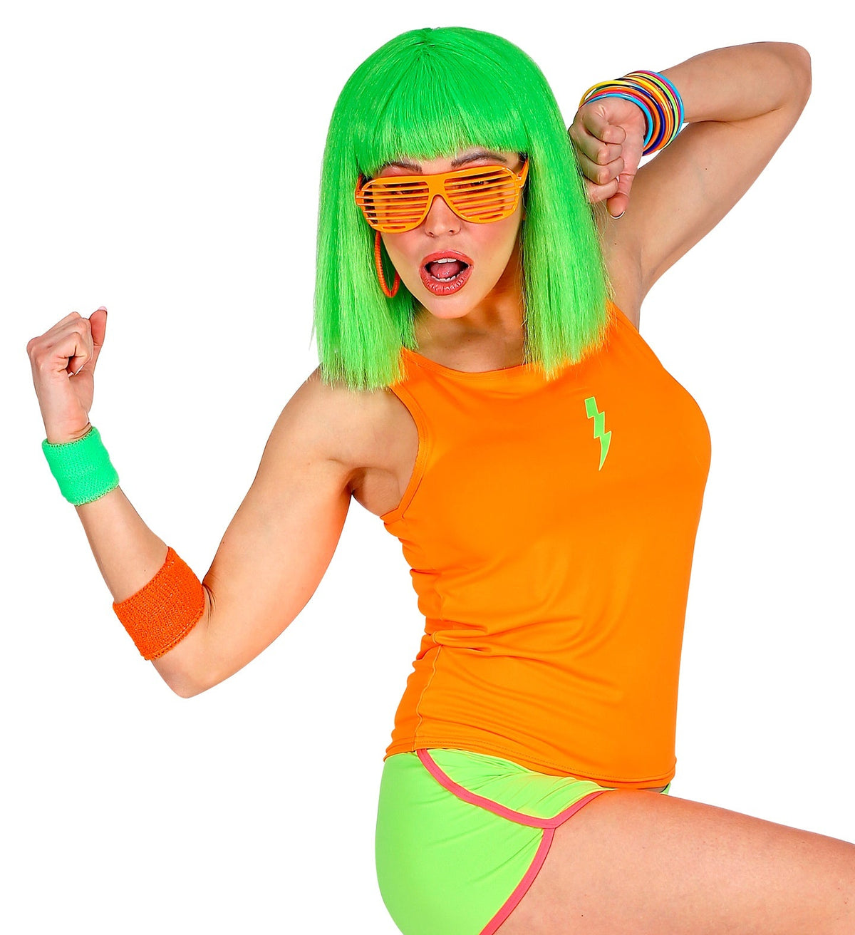 Tank Top | Neon Orange - 80er Jahre Disco Kostüm
