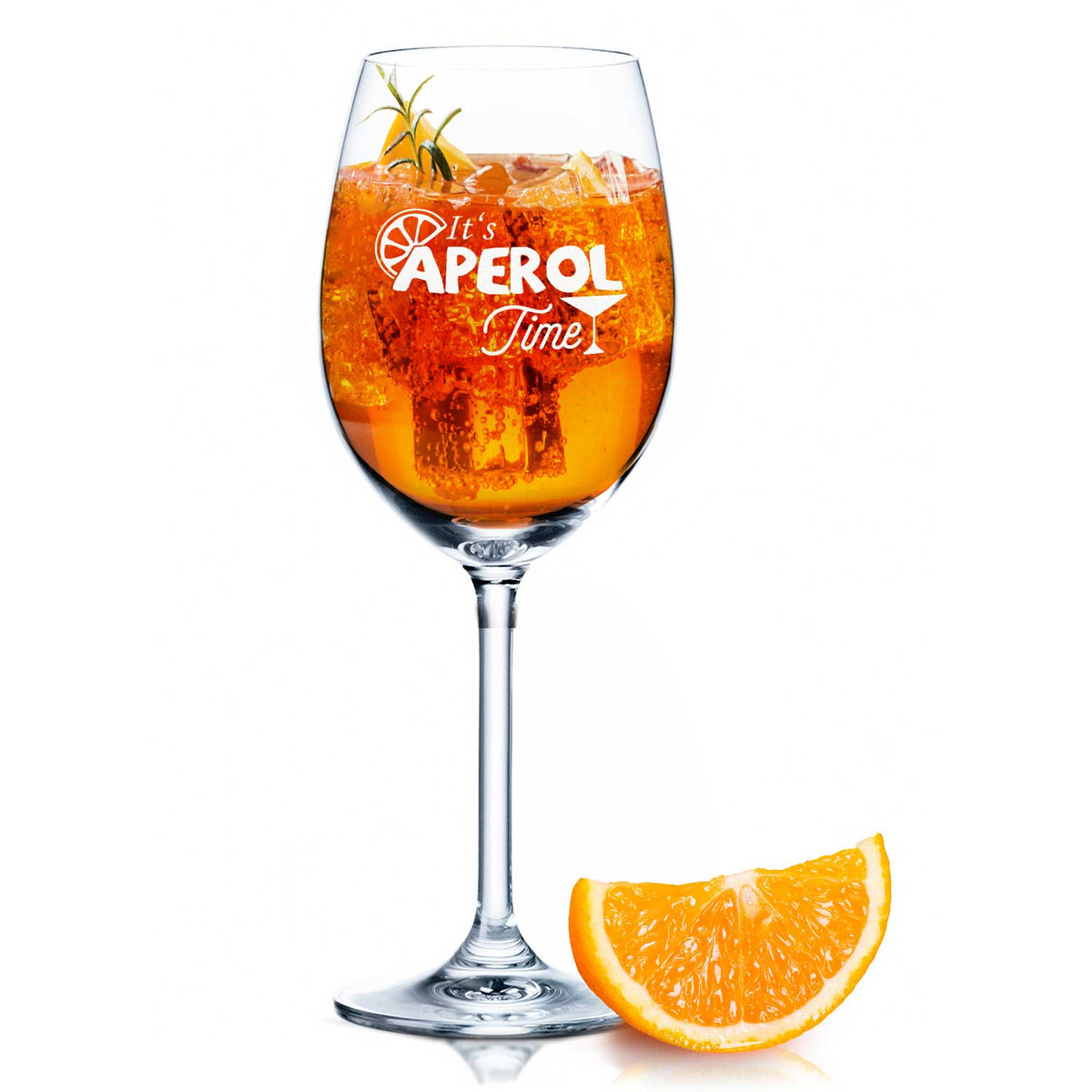 Stölzle Lausitz Weinglas mit Gravur "It's Aperol Time" Design