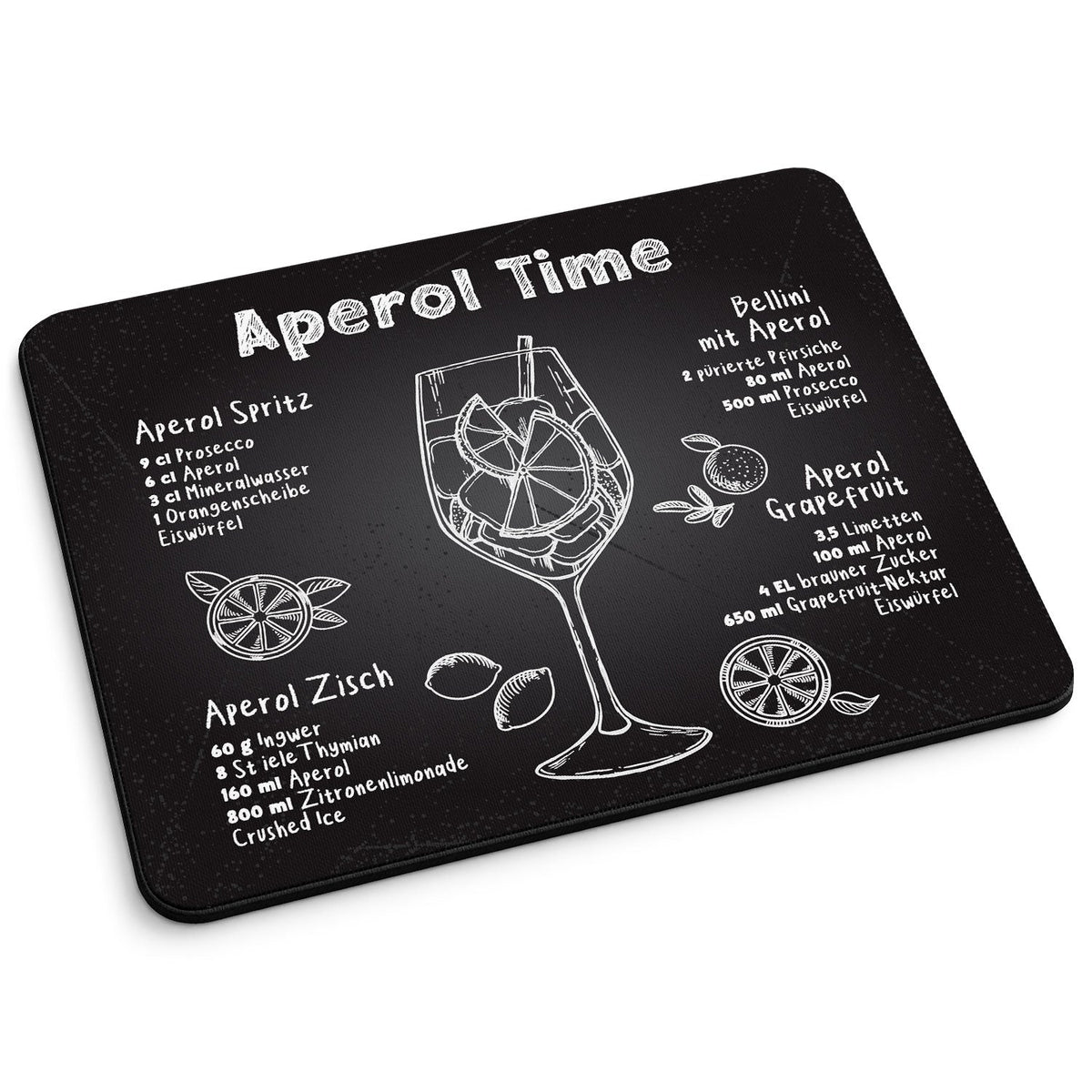 Bedrucktes Mousepad - Aperol Time Rezepte
