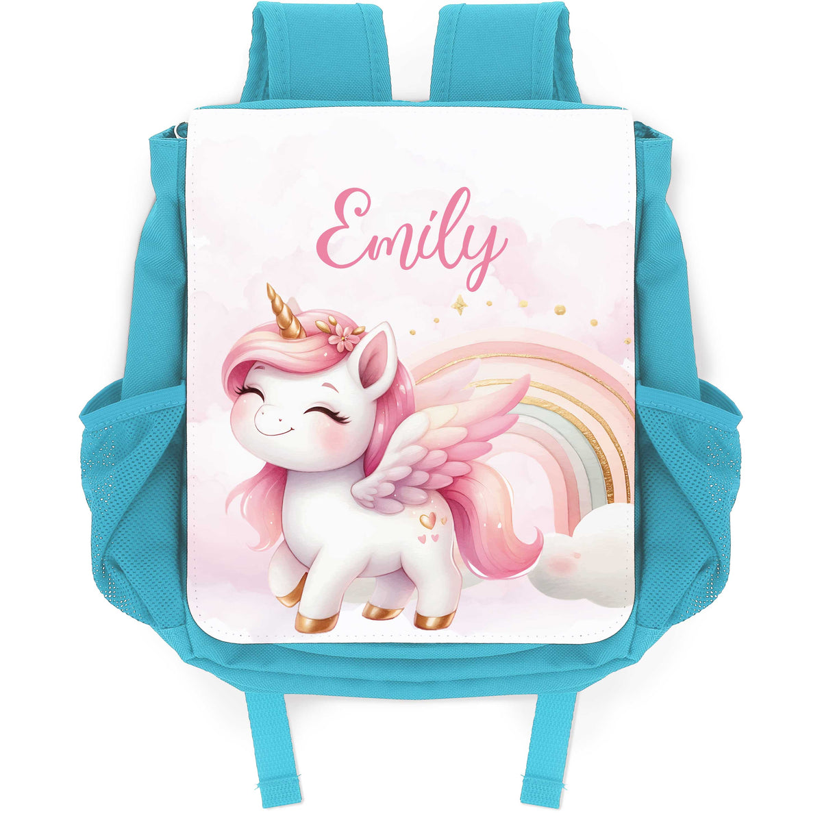 Bedruckter Rucksack für Kinder - Pegasus mit Name