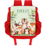 Bedruckter Rucksack für Kinder - Tiergruppe Wald