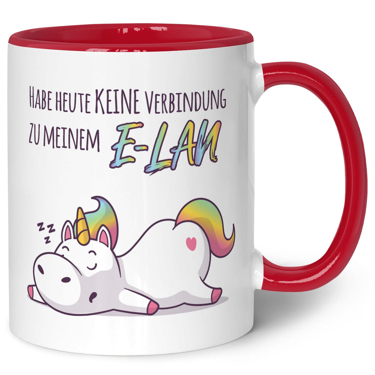 Bedruckte Tasse mit Spruch E-Lan