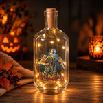 Flaschenlicht mit LED-Lichterkette im Halloween Slasher UV Design