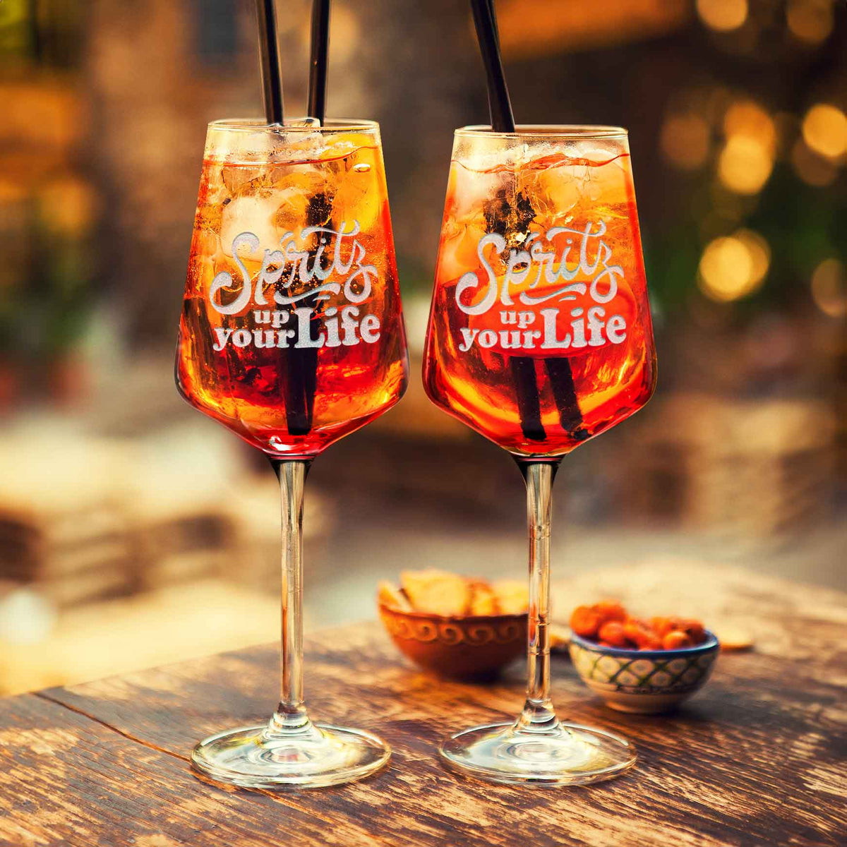 Stölzle Lausitz Weinglas mit Gravur - "Spritz up your Life"