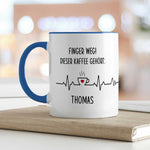 Bedruckte Tasse mit Spruch - Finger Weg!