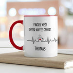 Bedruckte Tasse mit Spruch - Finger Weg!