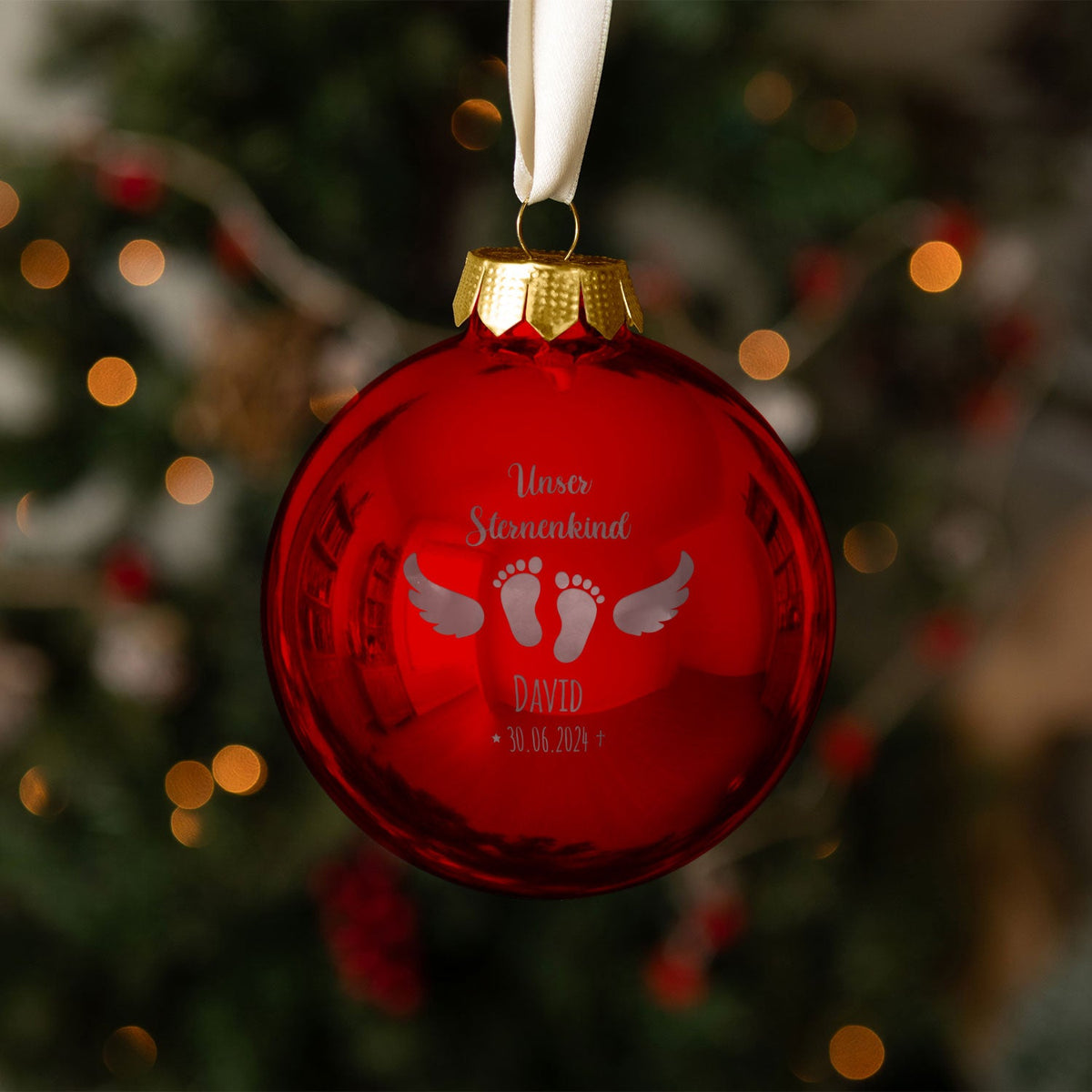Gravierte Weihnachtskugel - Sternenkind