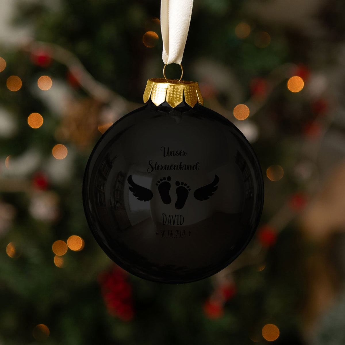 Gravierte Weihnachtskugel - Sternenkind