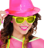 80er Jahre Brille mit Revo Gläsern | Neon Gelb