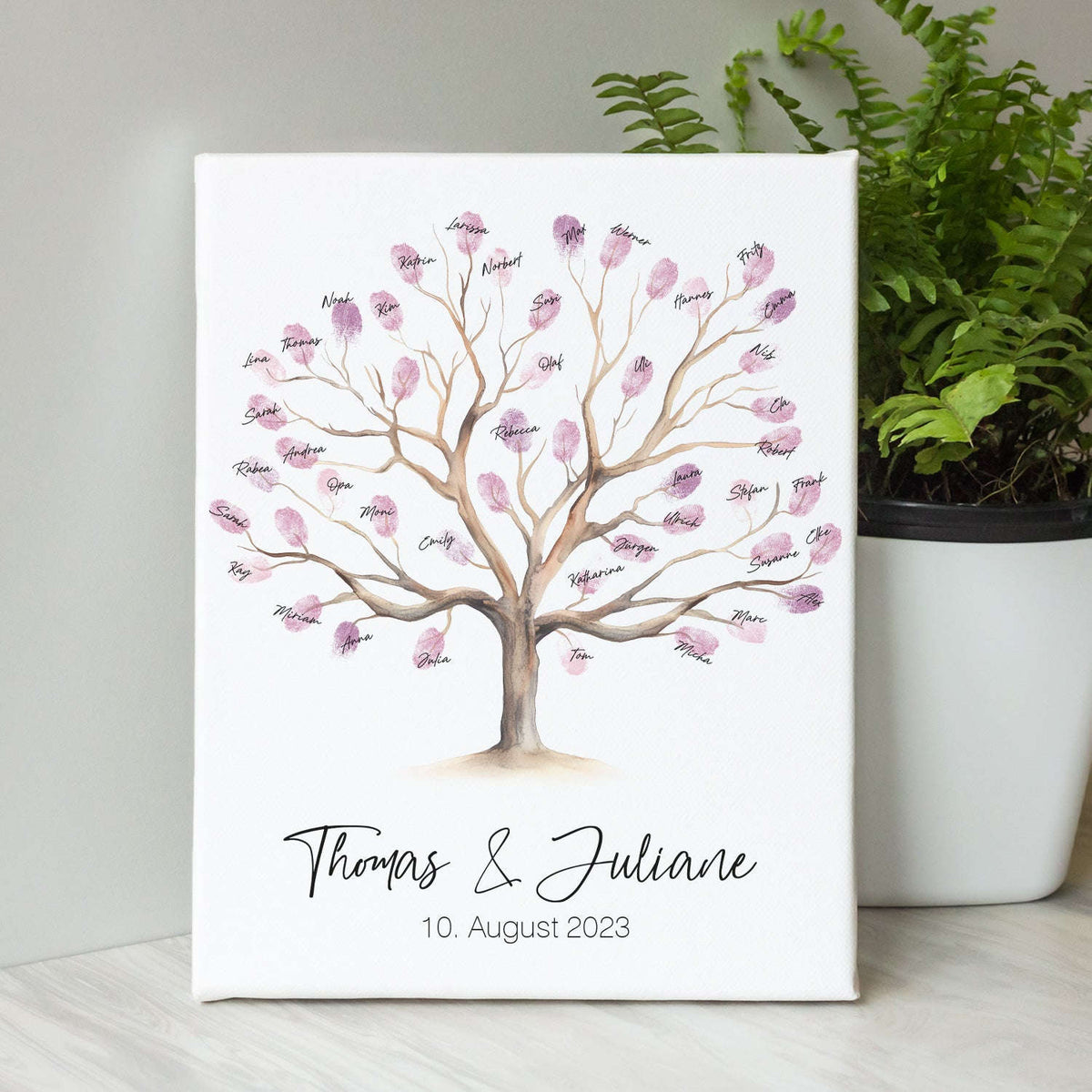 Leinwand-Gästebuch zur Hochzeit - Hochzeitsbaum