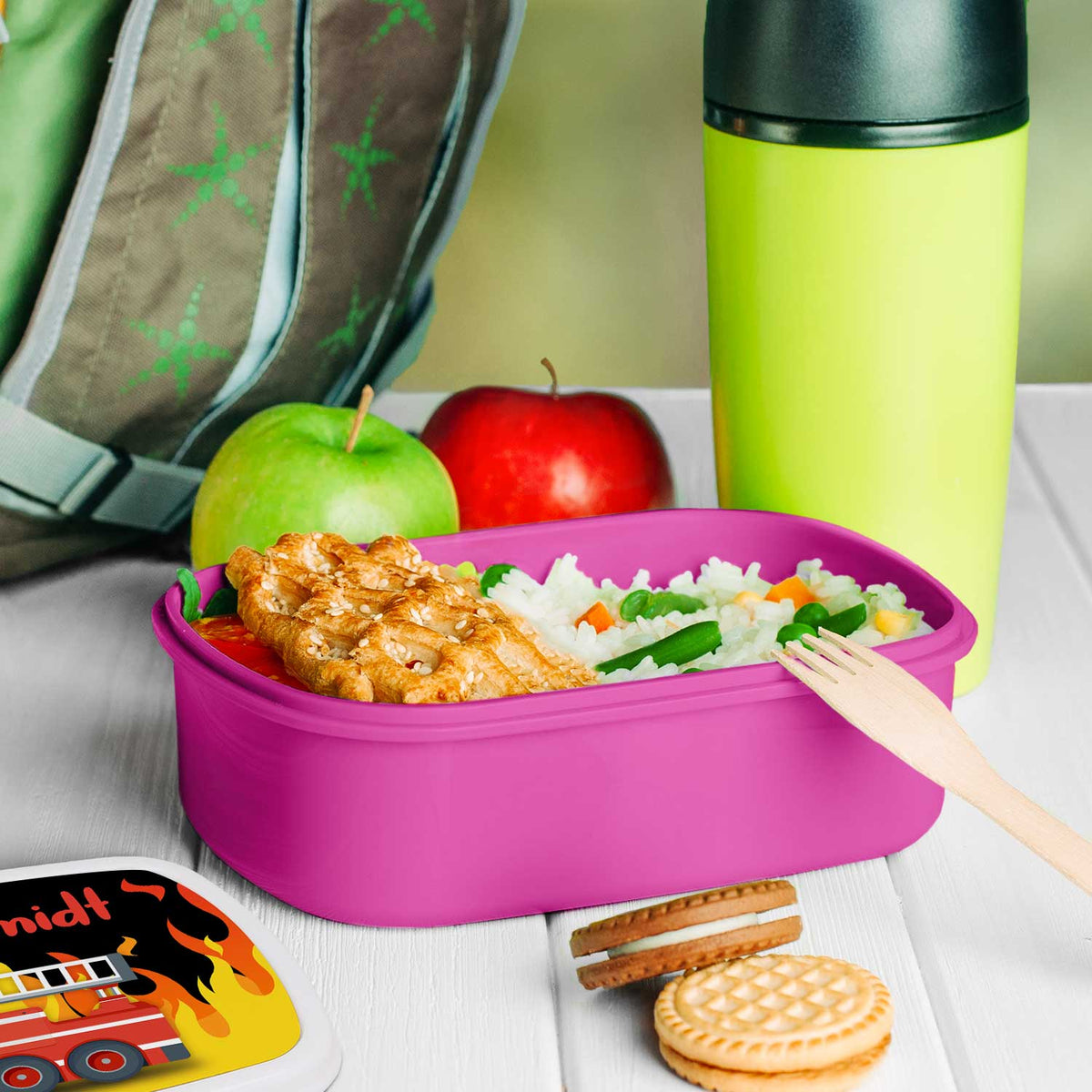 Bedruckte Lunchbox für Kinder - Feuerwehr