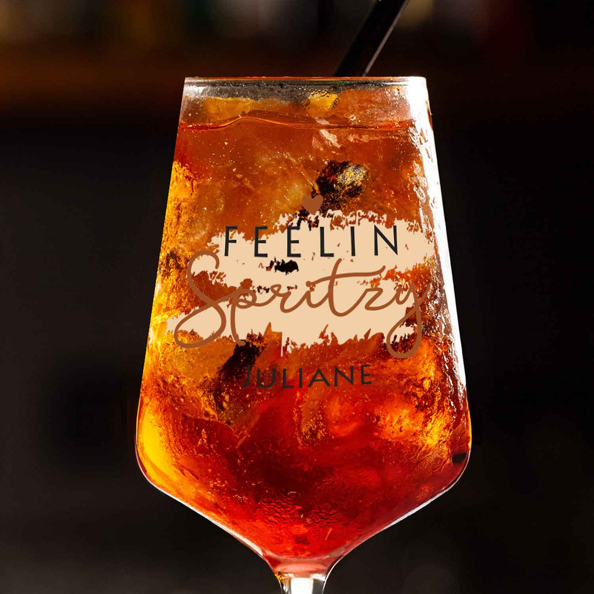 Stölzle Lausitz Weinglas mit UV-Druck - Feelin Spritzy mit Name