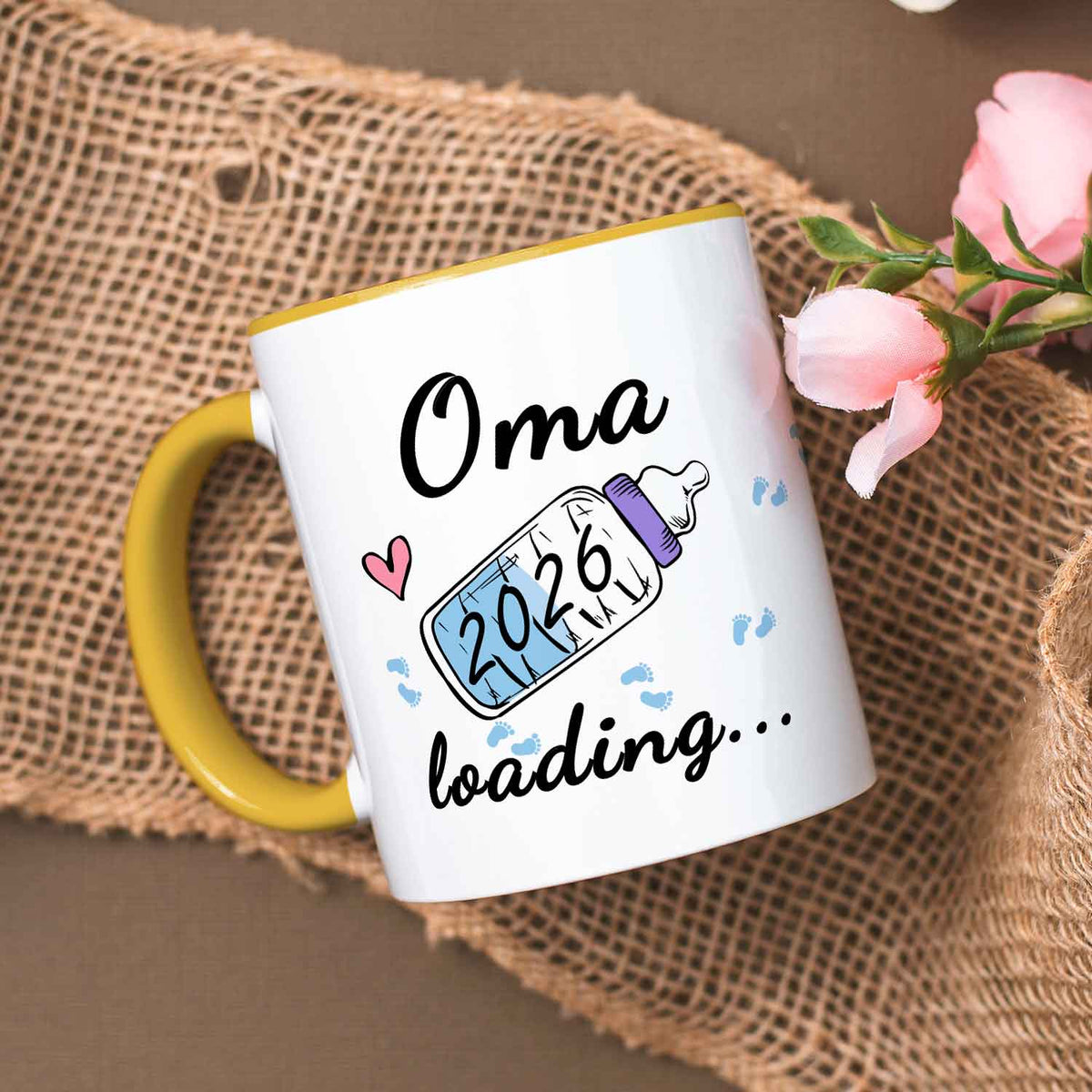 Bedruckte Tasse mit Spruch - Baby Loading in versch. Varianten