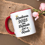 Bedruckte Tasse mit Spruch Rentner/Rentnerin