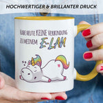 Bedruckte Tasse mit Spruch E-Lan