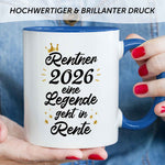 Bedruckte Tasse mit Spruch Rentner/Rentnerin