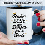 Bedruckte Tasse mit Spruch Rentner/Rentnerin