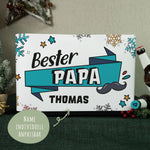 DIY Bierkasten Banderole mit 24 Deckelaufklebern - Bester Papa