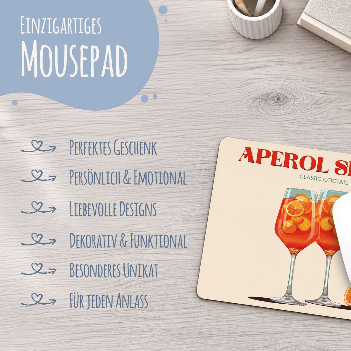 Bedrucktes Mousepad - Aperol Spritz