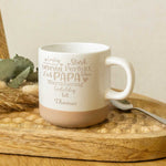 Gravierte Steingut Tasse - Papa Collage
