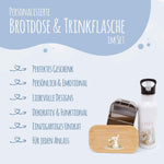 Bedruckte Brotdose & Trinkflasche im Set - Hase