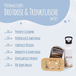 Bedruckte Brotdose & Trinkflasche im Set - Waldfreunde