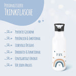Bedruckte Trinkflasche aus Edelstahl - Regenbogen