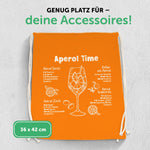 Farbiger Turnbeutel mit DTF-Druck - Aperol Rezepte