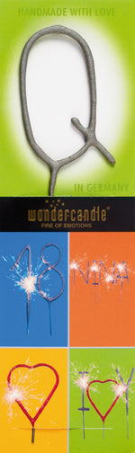Wunderkerze Buchstabe Classic Q 6,5cm 35s