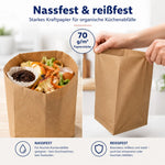 Biomüllbeutel 10L Papier | Reißfeste & nassfeste Mülltüten