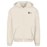Herren Oversize Zipper Hoodie Jesus Herz