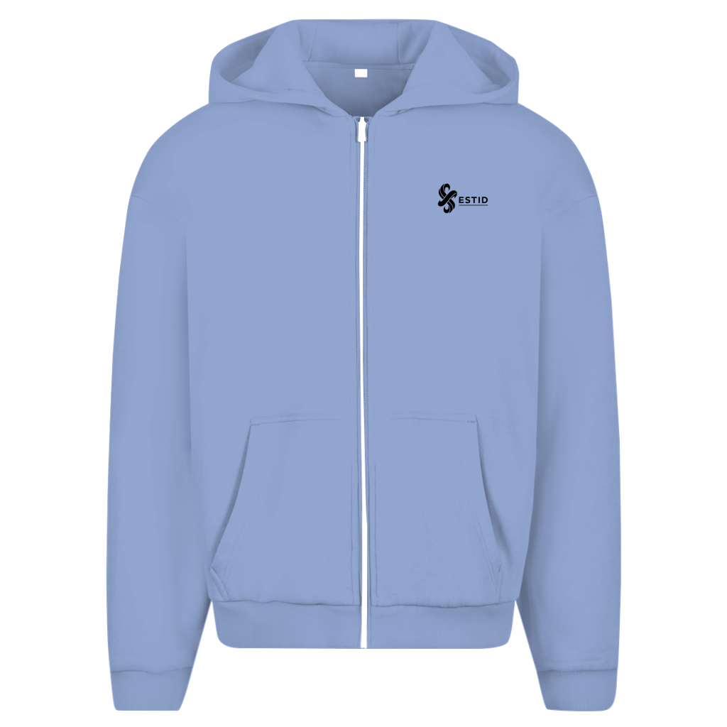 Herren Oversize Zipper Hoodie Jesus Herz