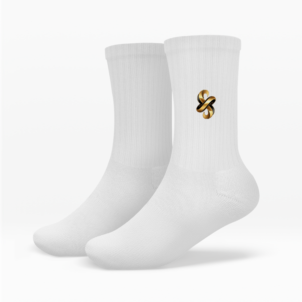Premium Crew Socken mit exklusivem Gold-Logo