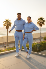 Unisex Jogginghose mit dynamischem Polygon-Runner-Print