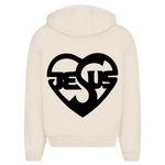 Herren Oversize Zipper Hoodie mit Jesusmotiv – Glaube & Style
