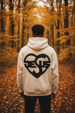 Herren Oversize Zipper Hoodie mit Jesusmotiv – Glaube & Style