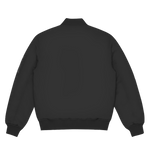 Schwarze Herren-Bomberjacke mit goldenem Logo-Akzent