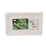 PAPSTAR 250 Teller, Pappe "pure" eckig weiss Namma Markt