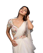 Lehenga Saree With Full-Stitched Blouse With Embroidery Work