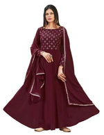 Anarkali Gown Chiffon Embroidered Churidar Gown