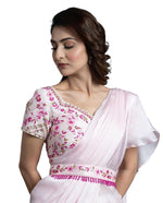 Lehenga Saree With Full-Stitched Blouse With Embroidery Work