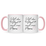 Bedruckte Tasse mit Spruch Engel ohne Flügel