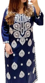 Embroidered Straight Long Kurta With Pant In Germany