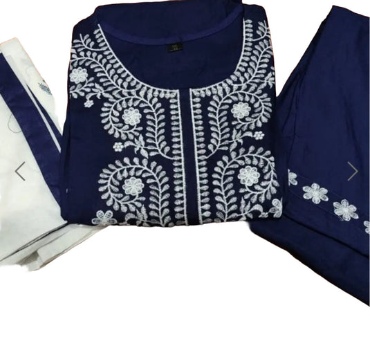 Embroidered Straight Long Kurta With Pant In Germany