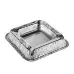 Starpak 10 Aschenbecher, Alu eckig 2,2 cm x 12,5 cm x 12,5 cm | Schrumpffolie (10 Stück)