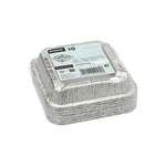 Starpak 10 Aschenbecher, Alu eckig 2,2 cm x 12,5 cm x 12,5 cm | Schrumpffolie (10 Stück)